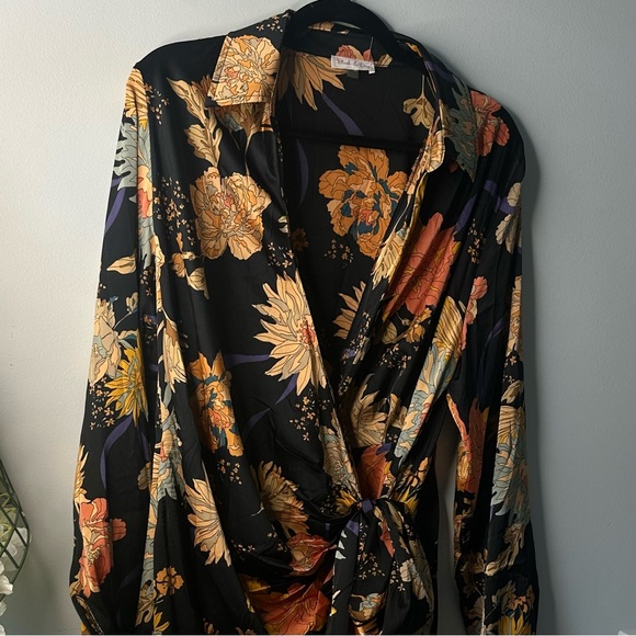 Plus Size Dress 1XL 2XL Fall  Long Sleeve Wrap Dress All Occasions Wedding - Picture 4 of 11